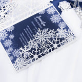 Silver Glittery Laser Cut Wedding Invite with Snowflake Insert CILA024