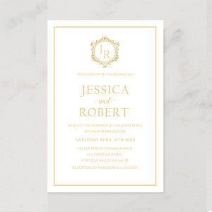 Simple Modern Minimalist Wedding Invitation CIA029