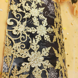 Champagne Gold Glittery Laser Cut Wedding Invite with Snowflake Insert CILA024