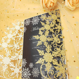 Champagne Gold Glittery Laser Cut Wedding Invite with Snowflake Insert CILA024
