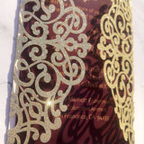 Champagne Gold Glittery Laser Cut Wedding Invite with Classic Burgundy Insert CILA009